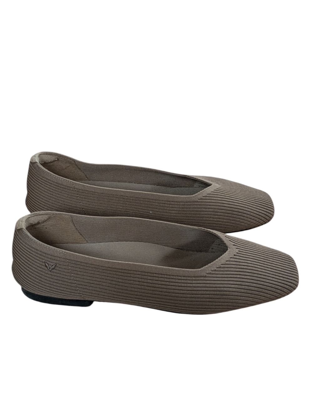VIVAIA Margot Square Toe V-Cut Espresso Flats Size 40 - Picture 2 of 10